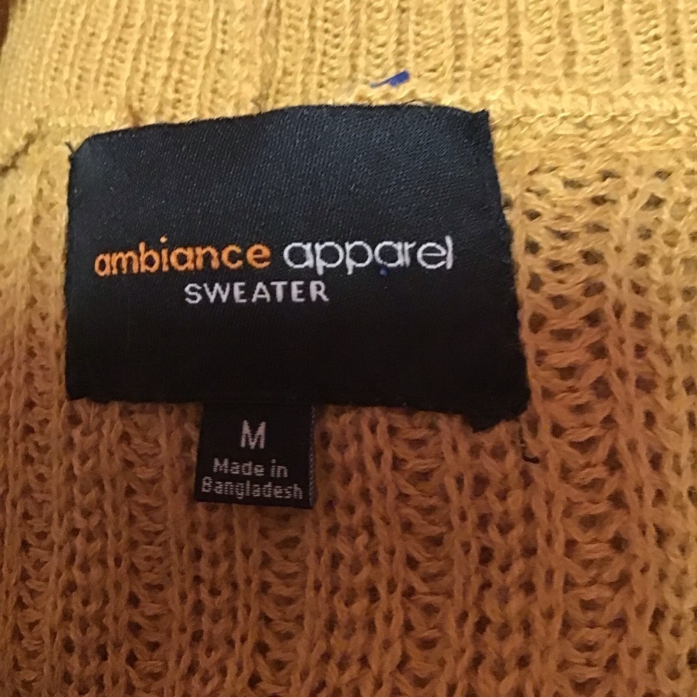Ambiance apparel gold oversized sweater coat - Picture 2 of 8